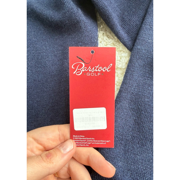 Men's Barstool Sports Golf Hoodie Size L Blue NWT - Picture 2 of 8